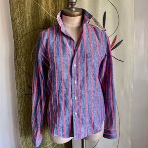 Frank Eileen Striped Button-Up Shirt